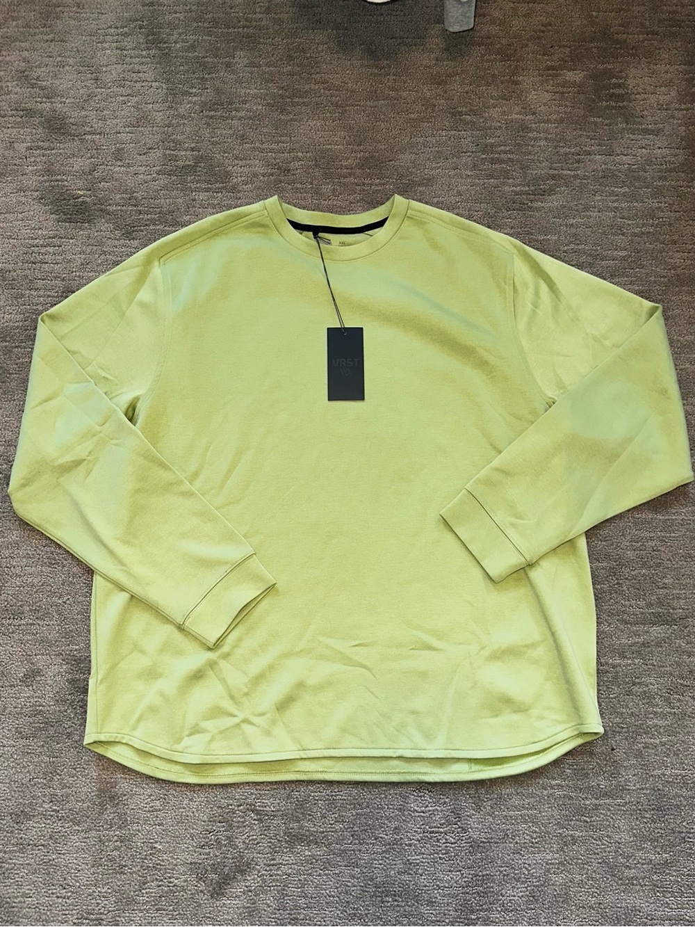 Men's VRST Long-Sleeve Crewneck Shirt - Light Lime